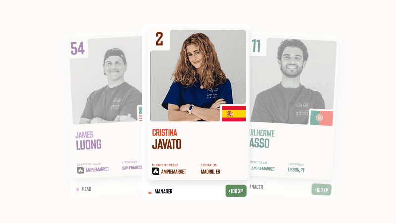 Leaderboard of top players